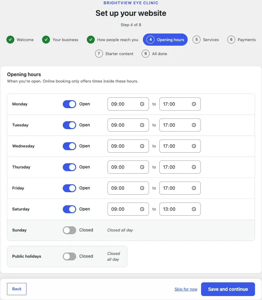 The first of the your kit wizard's own steps