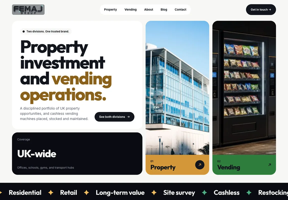 FEMAJ Group, home page