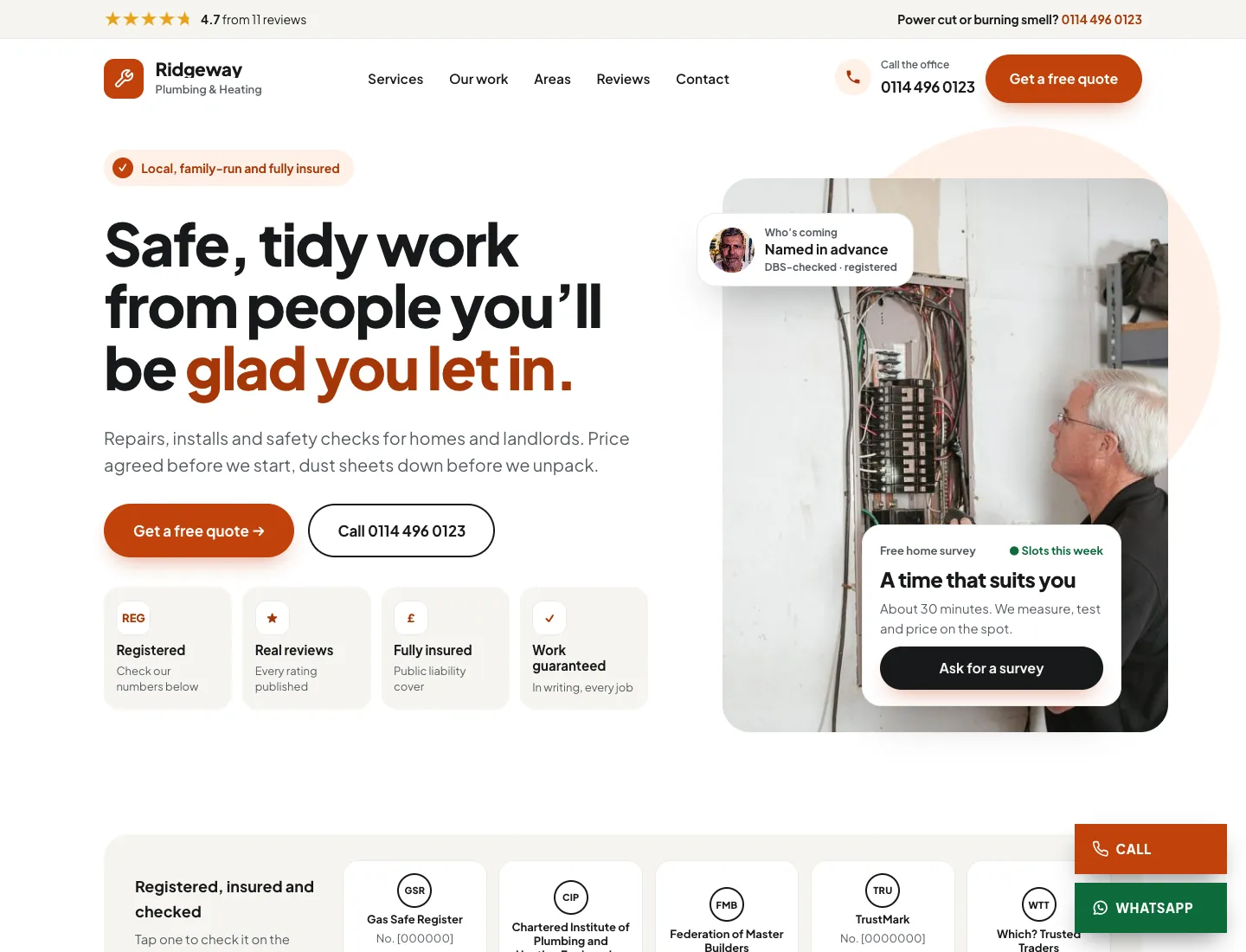 Gradespace Trades home page in the Local Pro design