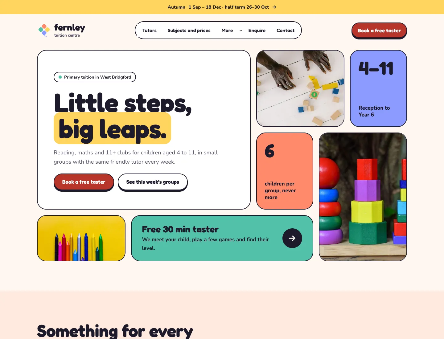 Gradespace Tutor home page in the Bright Minds design